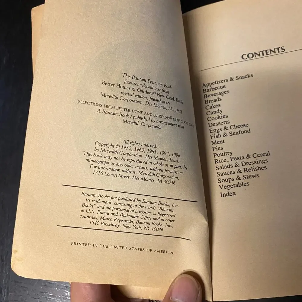 Better Homes and Gardens New Cookbook 1996
